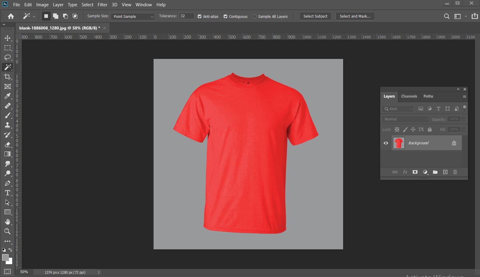 Open an Image in photoshop