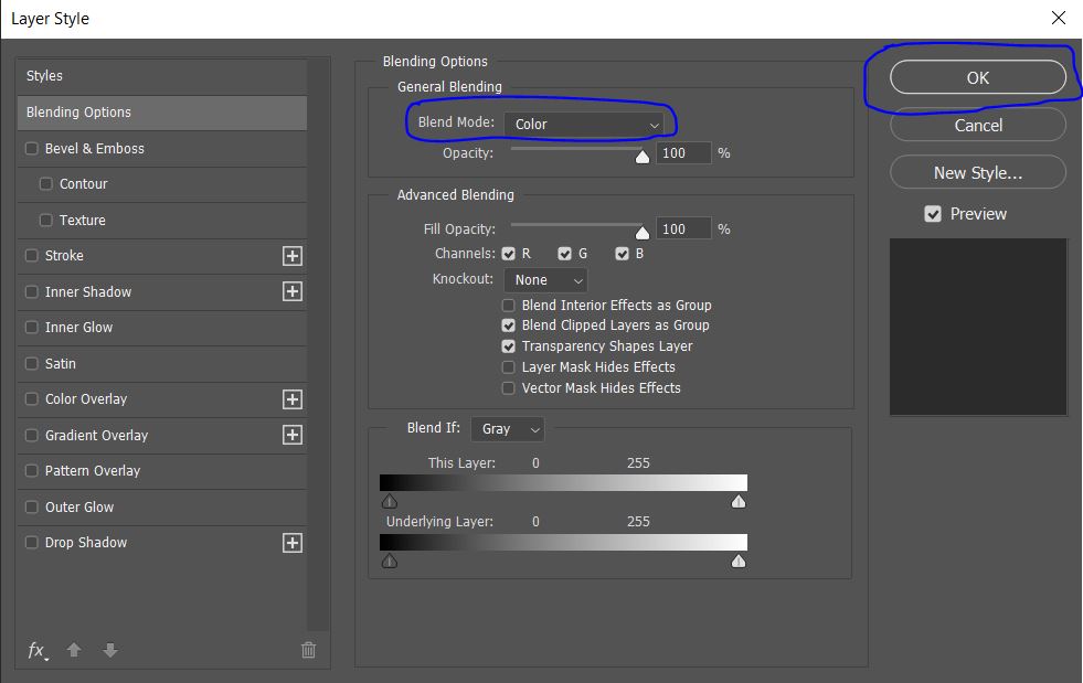 Blend modes